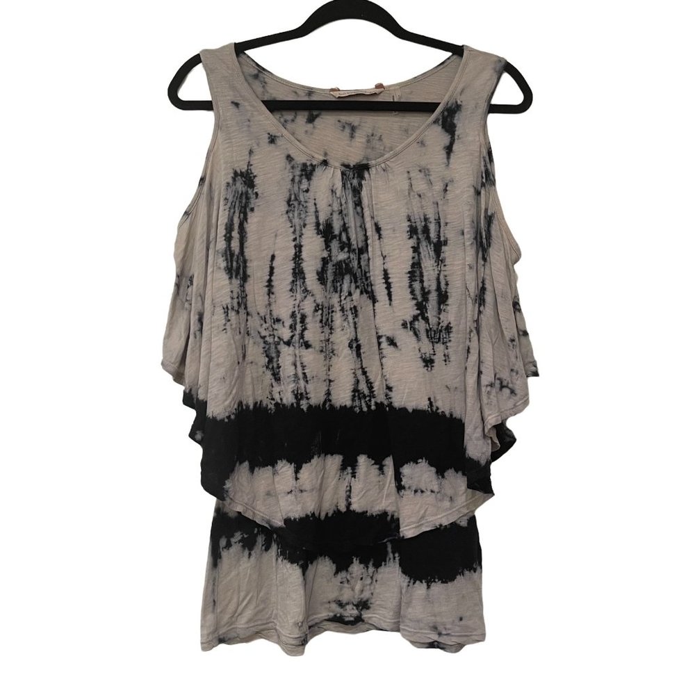 Soft Surroundings Cold Shoulder Tie Dye Blouse S